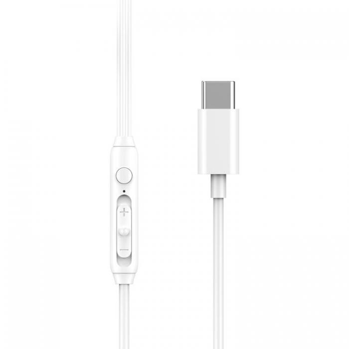 WIWU - WIWU Trdbundna Hrlurar USB-C EB314 - Vit