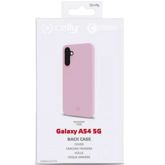 Celly - CELLY Galaxy A54 5G Skal Cromo Soft Rubber - Rosa