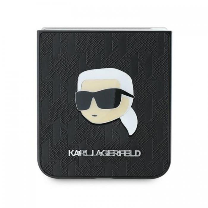 KARL LAGERFELD - Karl Lagerfeld Galaxy Z Flip 6 Mobilskal Saffiano Monogram - Svart