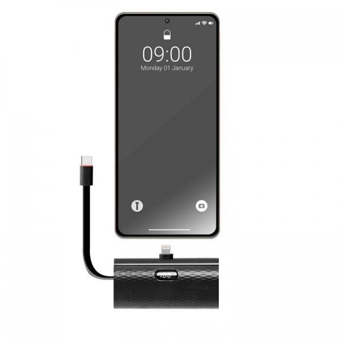 Forcell - Forcell Powerbank 5000 mAh Lightning PD 20W F5K3 F-ENERGY - Svart