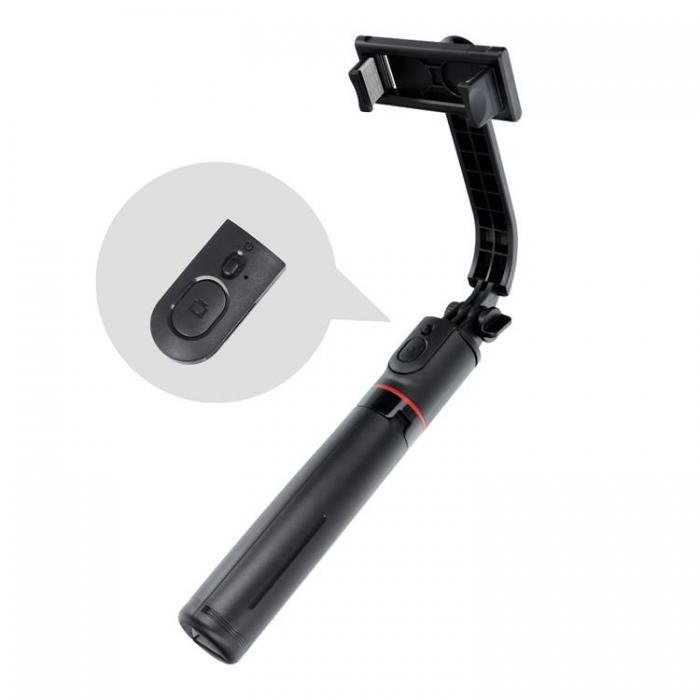 A-One Brand - Combo Selfiestick med Tripod och fjrrkontroll Bluetooth SSTR-13 - Svart