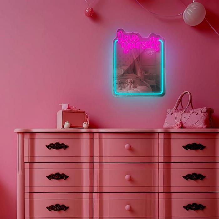 Forever Light - Forever Light Neon MIRROR LED LOVE YOURSELF FMNE01