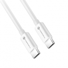 Forcell - Forcell USB-C till USB-C kabel 3m 100W - Vit