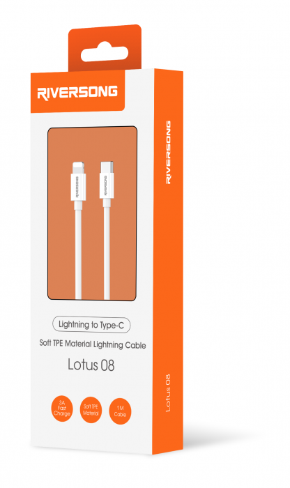 Riversong - Riversong USB-C till Lightning kabel 3A CL76 Lotus 1m