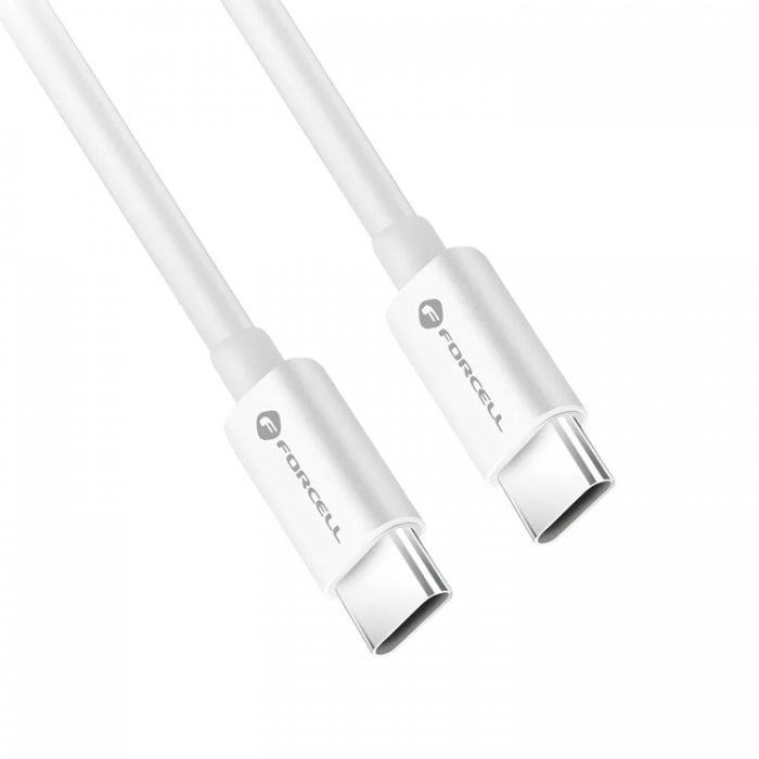 Forcell - Forcell USB-C till USB-C kabel 3m 100W - Vit