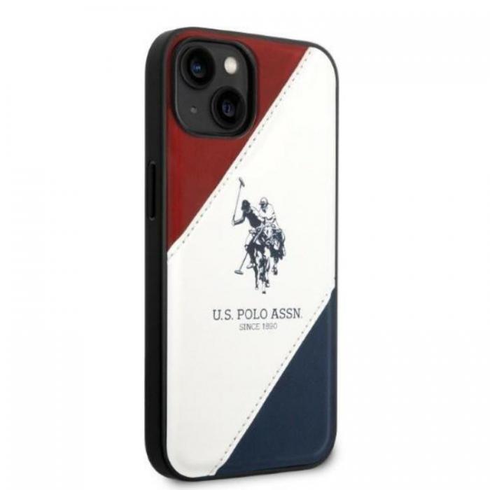 US Polo - US Polo iPhone 14 Plus Skal Tricolor Embossed - Vit