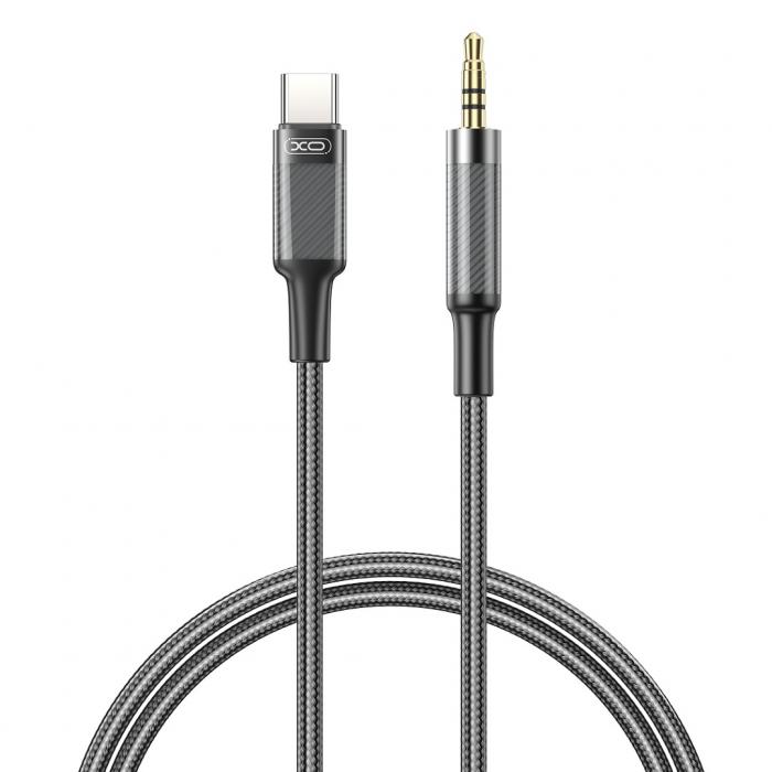 XO - XO Ljudkabel Jack 3.5 mm till USB-C 1m NB-R279B - Svart