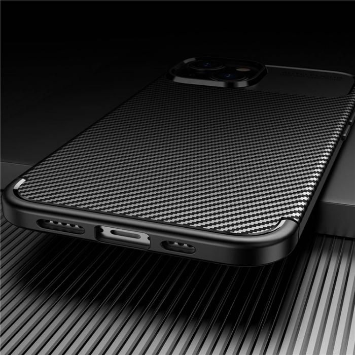 A-One Brand - iPhone 14 Plus Skal Carbon Shock-Proof - Svart