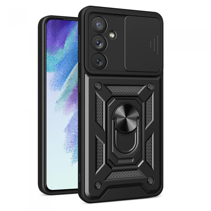 OEM - Galaxy A54 Skal Ringhllare Hybrid Armor Camshield - Svart