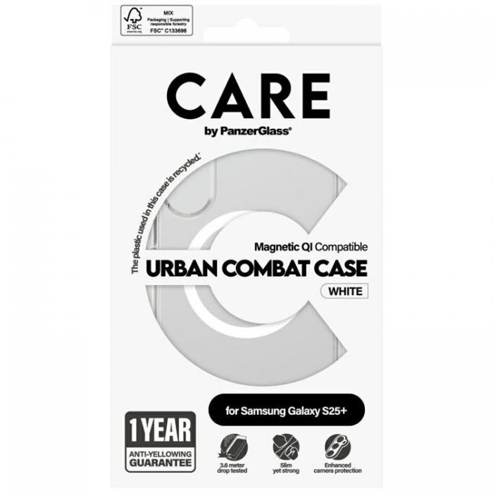 PanzerGlass - CARE By PanzerGlass Galaxy S25 Plus Mobilskal MagSafe QI Urban Combat - Vit