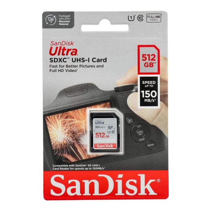 Sandisk - Sandisk Minneskort Ultra SDXC 512GB 150MB/s