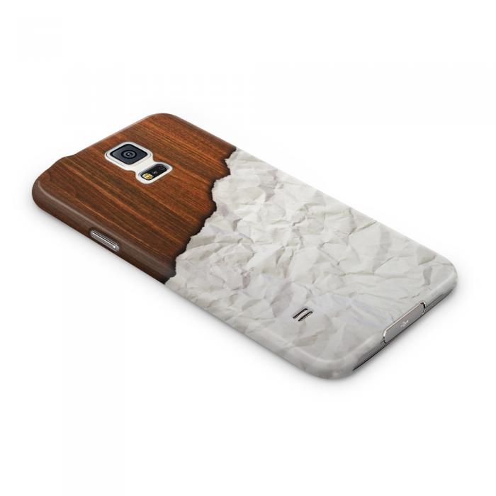 UTGATT5 - Skal till Samsung Galaxy S5 - Wooden Crumbled Paper B