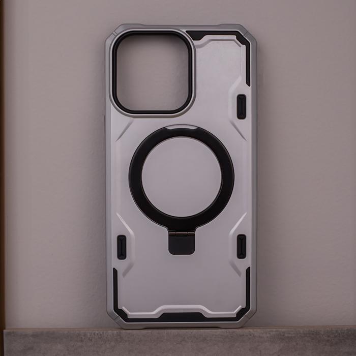 OEM - iPhone 15 Defender Mag Ring Skal - Silver