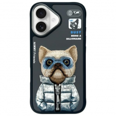 NIMMY - Nimmy iPhone 16 Mobilskal Cool & Cute 2.0 Dog - Svart