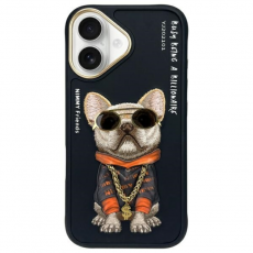 NIMMY - Nimmy iPhone 16 Mobilskal Glasses Cool Dog - Svart