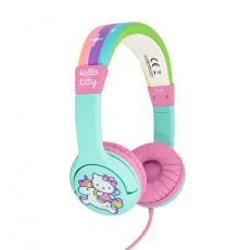 Hello Kitty - HELLO KITTY Hörlurar Junior On-Ear 85dB Enhörning - Grön / Rosa