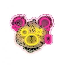 Forever Light - Forever Light Neon ART LED PUNK TEDDY BEAR FLA01 - Rosa/Gul