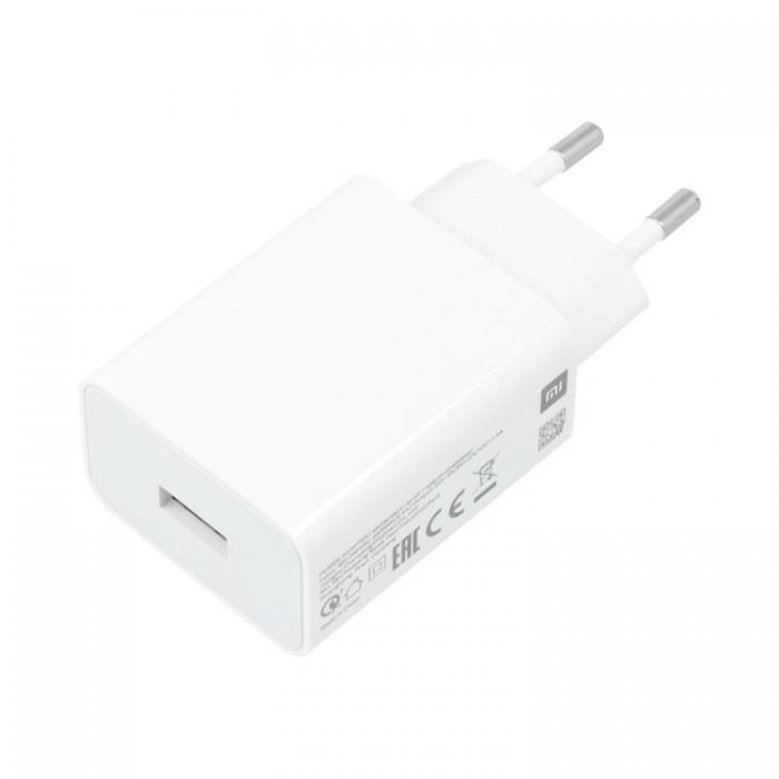 Xiaomi - Xiaomi Vggladdare USB-A 18W QC 3.0 Bulk - Vit