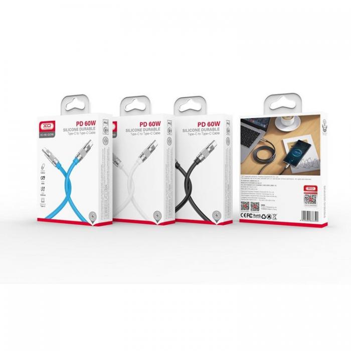 XO - XO USB-C Till USB-C 60W 1.2m Kabel NB-Q228B - Vit