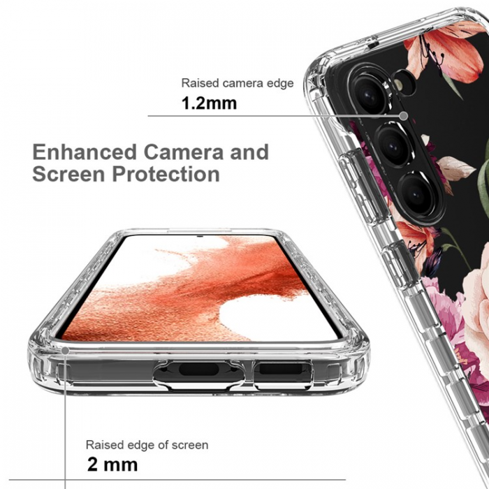 A-One Brand - Galaxy S23 Plus Skal Pattern Printing - Lila Flower