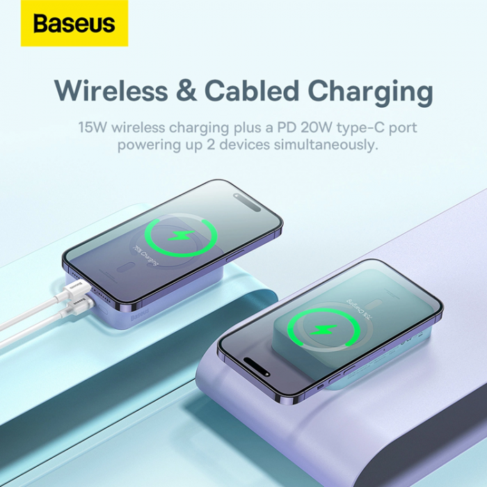 BASEUS - Baseus Powerbank 20000mAh 20W Magnetic Mini - Bl