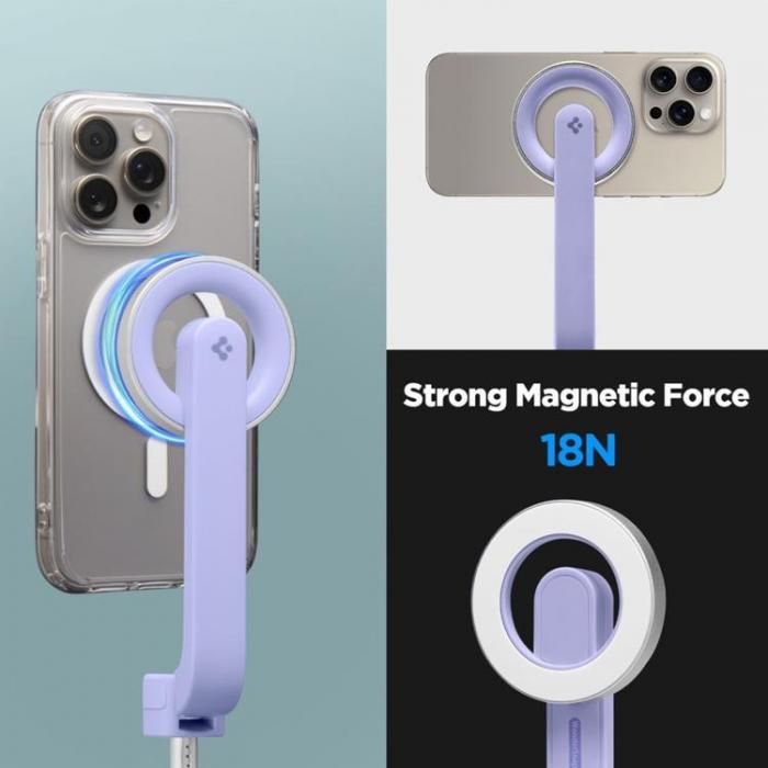 Spigen - Spigen Magsafe Selfiestick Bluetooth Tripod S571W - Lavender