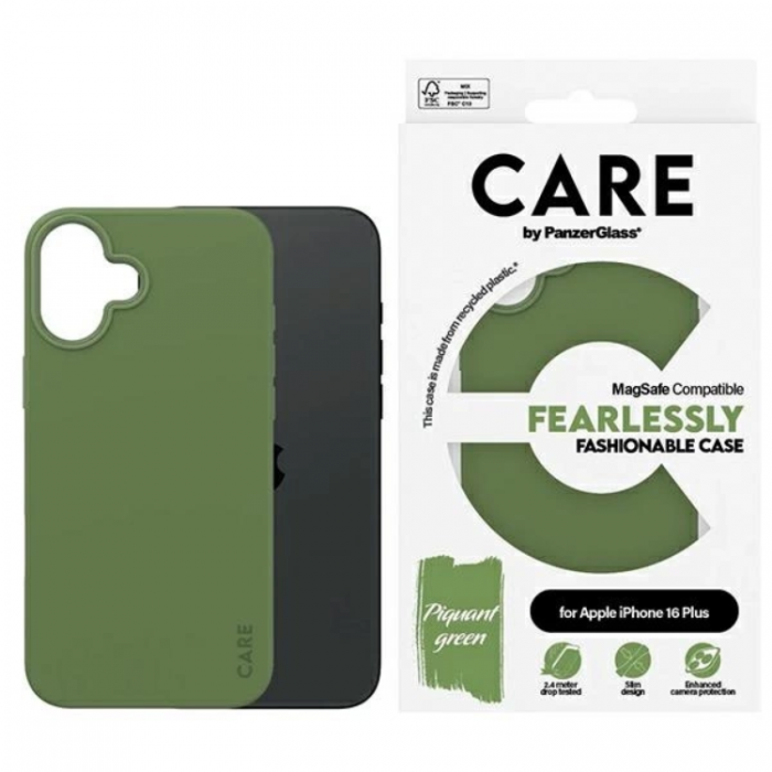 PanzerGlass - CARE By PanzerGlass iPhone 16 Plus Mobilskal MagSafe Fashion - Grn