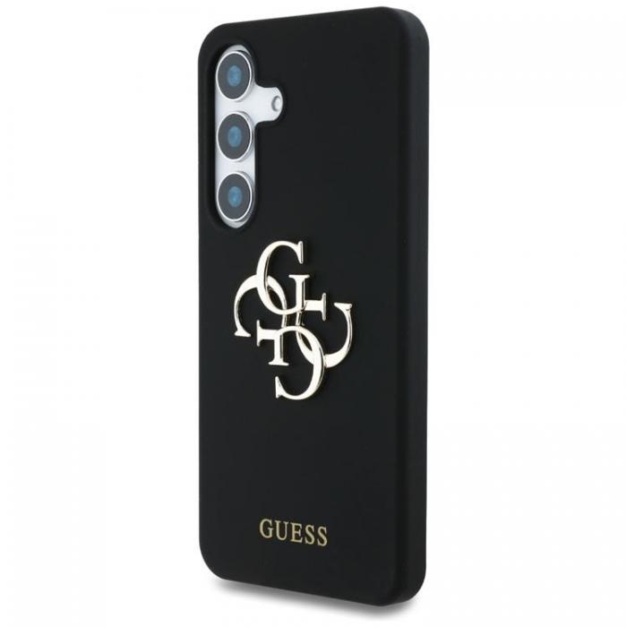 Guess - Guess Galaxy S25 Ultra Mobilskal Silikon Big 4G Bottom Script - Svart