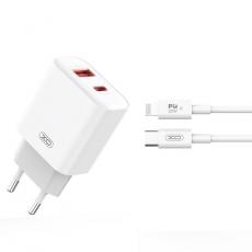 XO - XO Snabbladdare 20W USB-C med Lightning Kabel CE12 QC3.0 PD