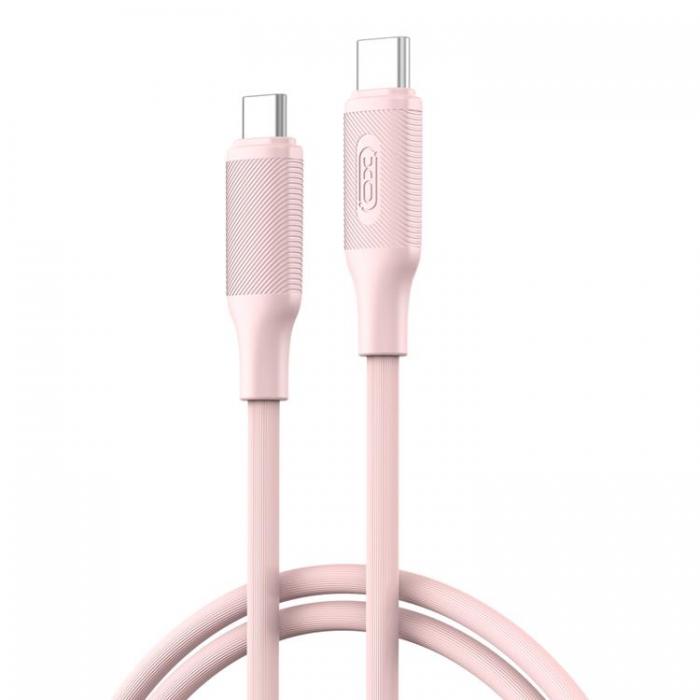 XO - XO USB-C Till USB-C 60W Kabel 1m PD Q265B - Rosa