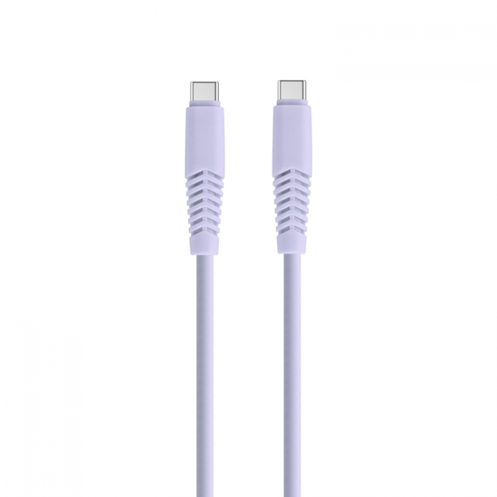 Setty - Setty USB-C Till USB-C Kabel 1.5 m 2.1A KSC-C-1.529 - Lila