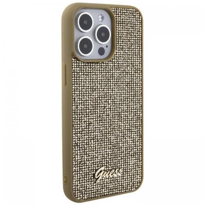 Guess - Guess iPhone 15 Pro Max Mobilskal Disco Metal Script - Guld