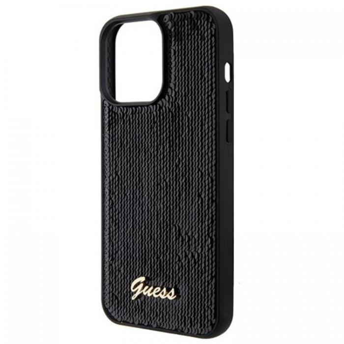 Guess - Guess iPhone 15 Pro Mobilskal Sequin Script Metal - Svart