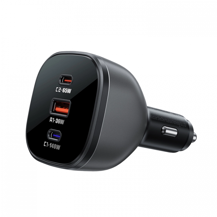 Acefast - Acefast Billaddare 165W 2x USB-C/1x USB-A - Svart