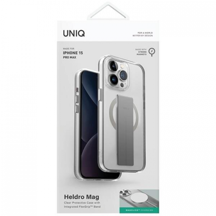 UNIQ - UNIQ iPhone 15 Pro Max Mobilskal MagSafe Heldro - Transparent