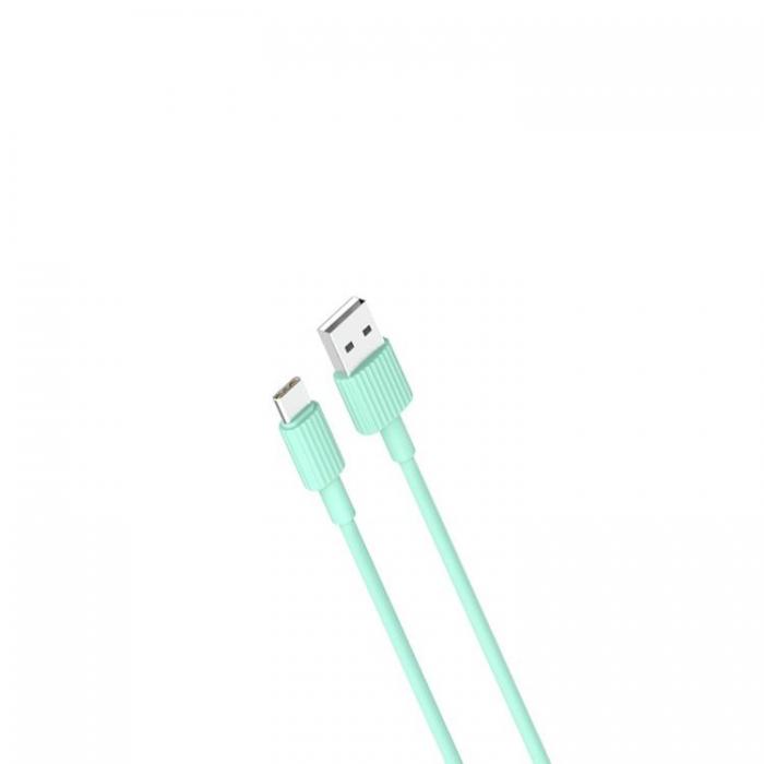 XO - XO USB-A Till USB-C Kabel 1m 2.4A NB156 - Grn