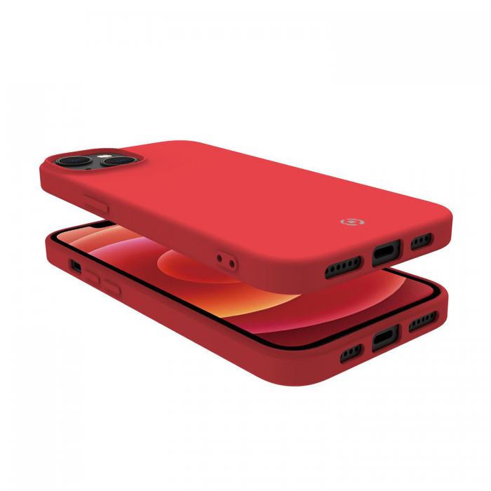 Celly - CELLY iPhone 14 Skal Cromo Soft Rubber - Rd