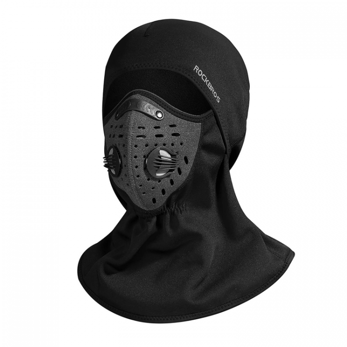 Rockbros - Rockbros Sport Balaclava med filter New Velvet - Svart