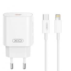 XO - XO Snabbladdare 25W USB-C med Lightning Kabel CE25 PD - Vit