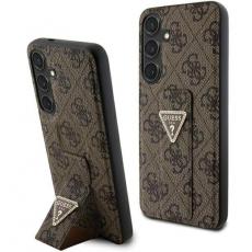 Guess - Guess Galaxy S24 Mobilskal Grip Stand Triangle Strass - Brun