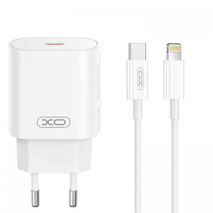 XO - XO Snabbladdare 25W USB-C med Lightning Kabel CE25 PD - Vit