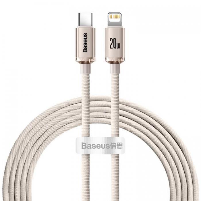 BASEUS - Baseus USB-C Till Lightning Kabel 20W 2m Crystal Shine - Rosa