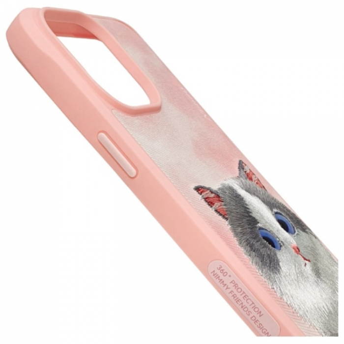 NIMMY - Nimmy iPhone 15 Pro Max Mobilskal Big Eyed Pet 2.0 Cat - Rosa