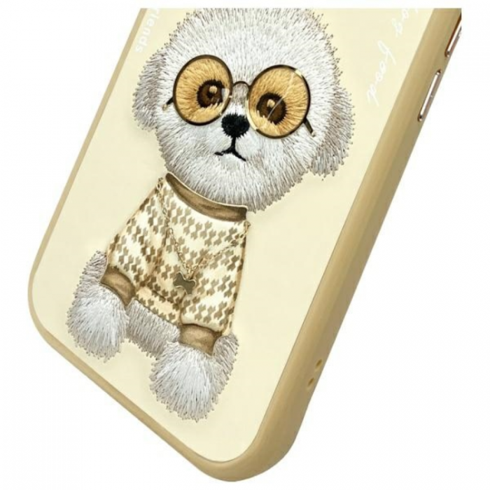 NIMMY - Nimmy iPhone 15 Mobilskal Glasses Cool Dog - Khaki