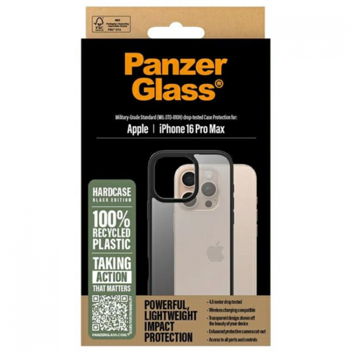 PanzerGlass - PanzerGlass iPhone 16 Pro Max Mobilskal Hard - Svart