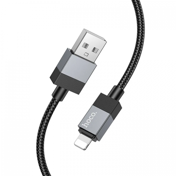 Hoco - Hoco USB-A Till Lightning Kabel 1m - Svart