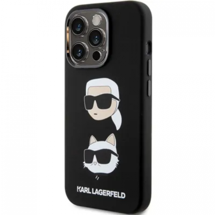 KARL LAGERFELD - Karl lagerfeld iPhone 15 Pro Mobilskal Silicone - Svart