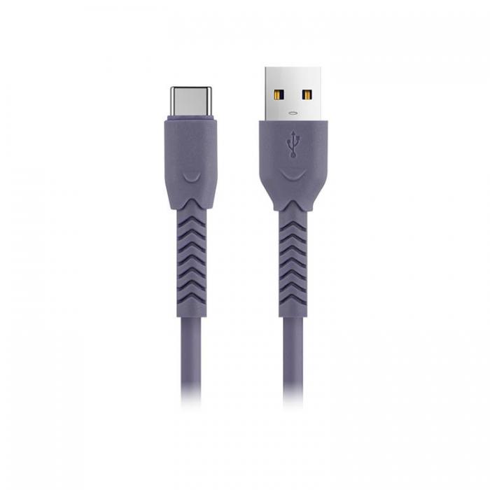 Maxlife - Maxlife USB-C till USB-A kabel 1m 3A MXUC-04 - Lila