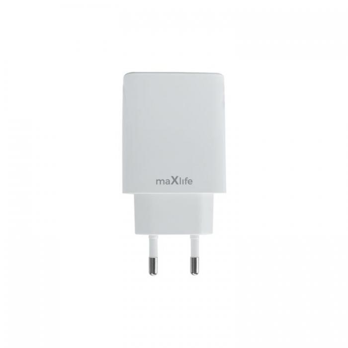 Maxlife - Maxlife Snabbladdare USB-C 20W PD QC - Vit