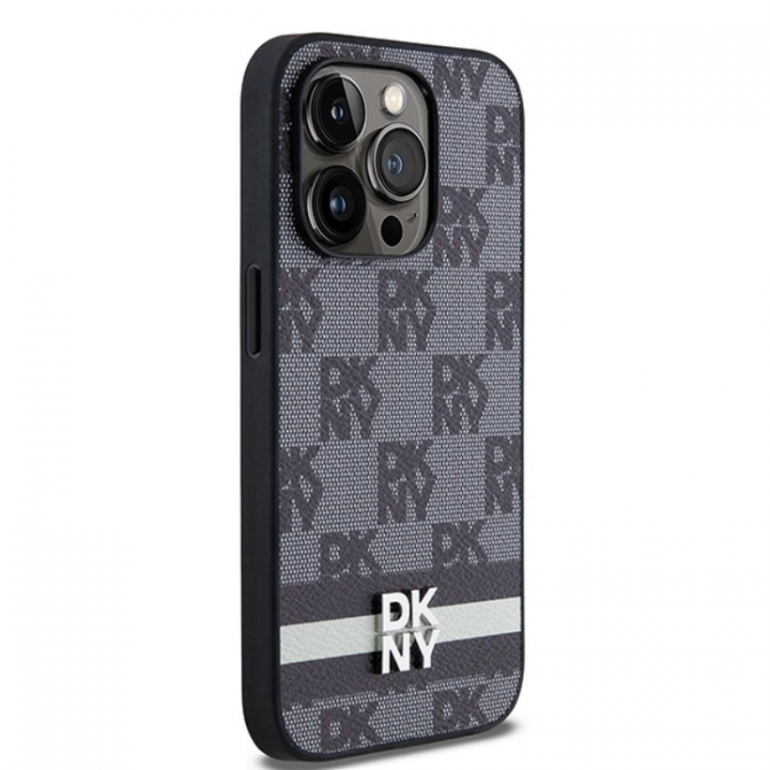 DKNY - DKNY iPhone 14 Pro Mobilskal Lder Checkered Mono Pattern